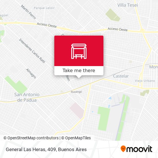 General Las Heras, 409 map