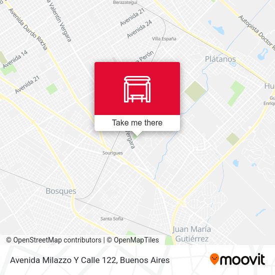 Avenida Milazzo Y Calle 122 map
