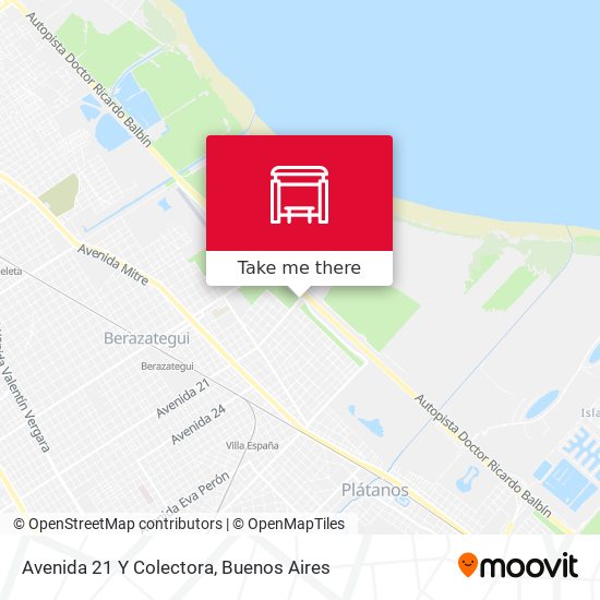 Avenida 21 Y Colectora map