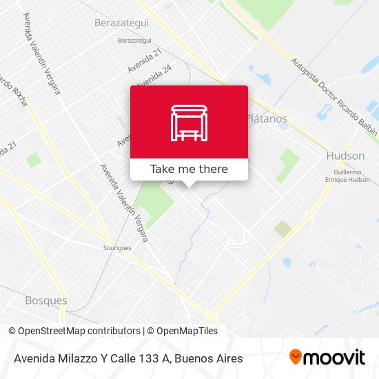 Avenida Milazzo Y Calle 133 A map