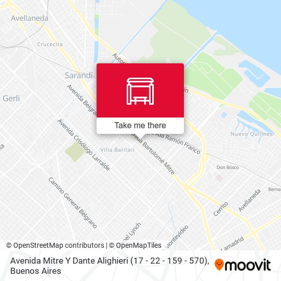 Avenida Mitre Y Dante Alighieri (17 - 22 - 159 - 570) map