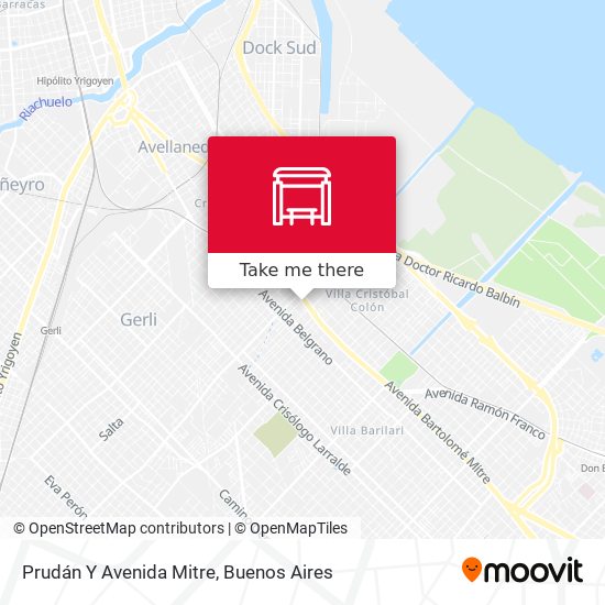 Prudán Y Avenida Mitre map
