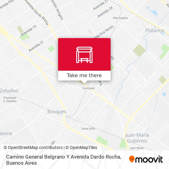 Mapa de Camino General Belgrano Y Avenida Dardo Rocha