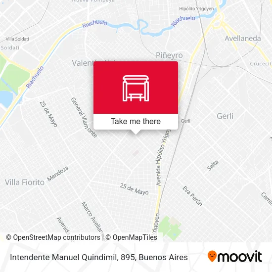 Intendente Manuel Quindimil, 895 map