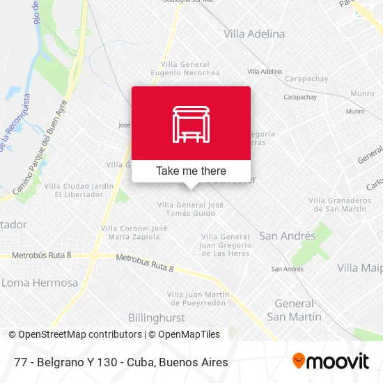 77 - Belgrano Y 130 - Cuba map