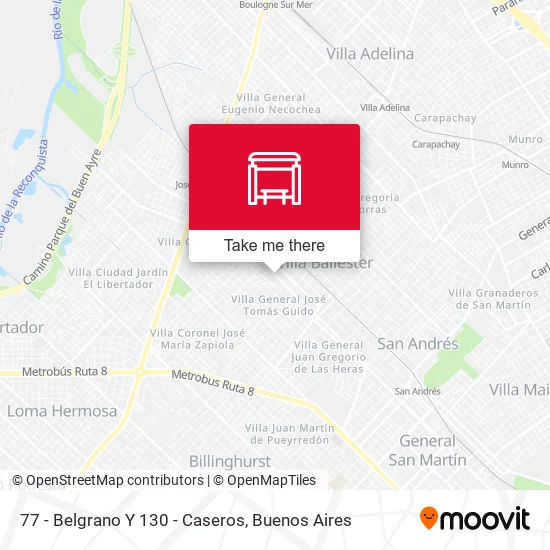 77 - Belgrano Y 130 - Caseros map