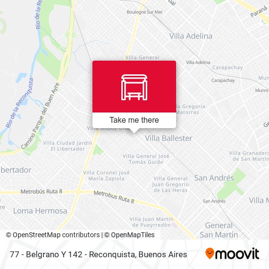 77 - Belgrano Y 142 - Reconquista map