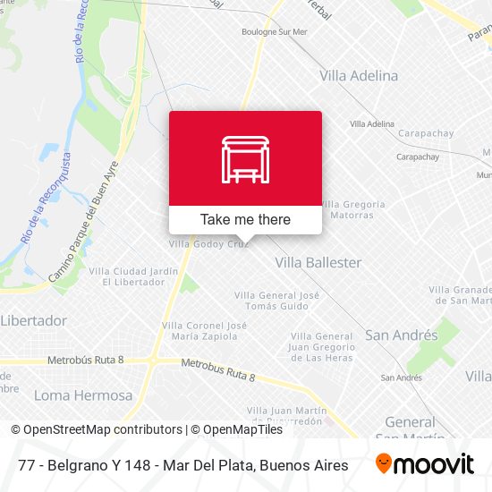 Mapa de 77 - Belgrano Y 148 - Mar Del Plata