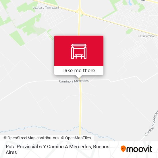 Mapa de Ruta Provincial 6 Y Camino A Mercedes