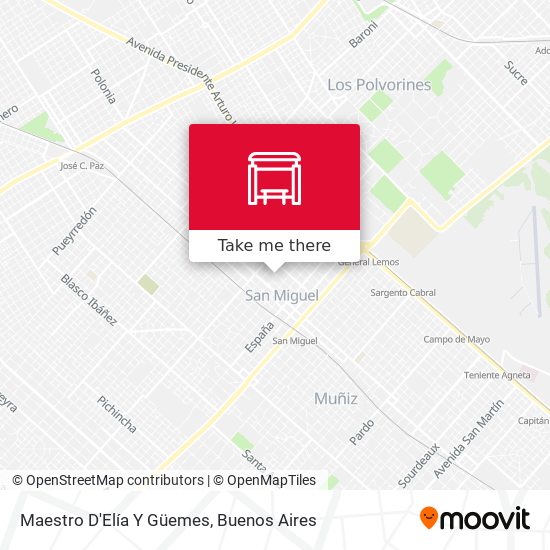 Maestro D'Elía Y Güemes map