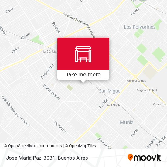 José María Paz, 3031 map