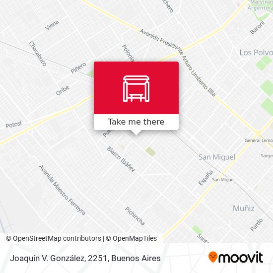 Joaquín V. González, 2251 map