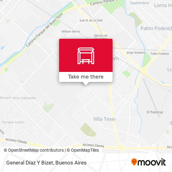 General Díaz Y Bizet map