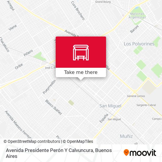 Avenida Presidente Perón Y Calvuncura map