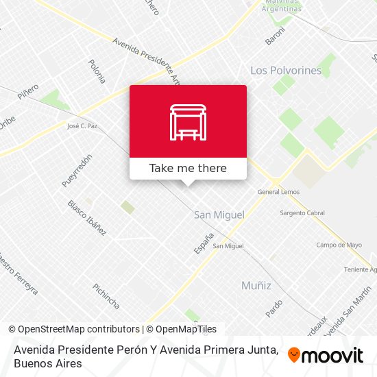 Avenida Presidente Perón Y Avenida Primera Junta map