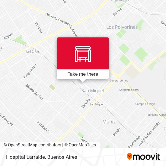 Hospital Larralde map