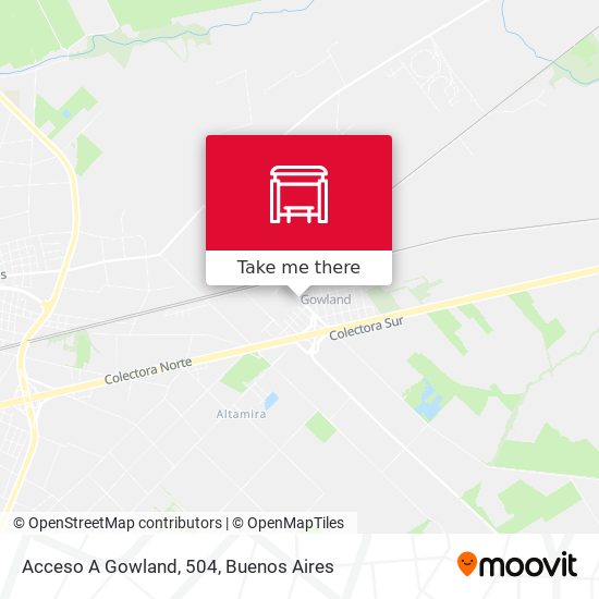Acceso A Gowland, 504 map