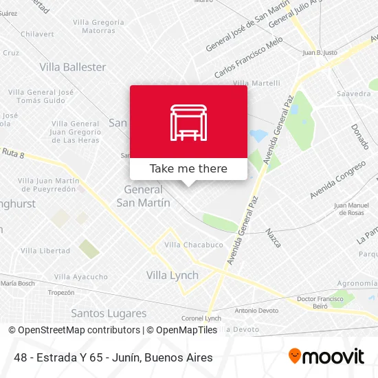 48 - Estrada Y 65 - Junín map