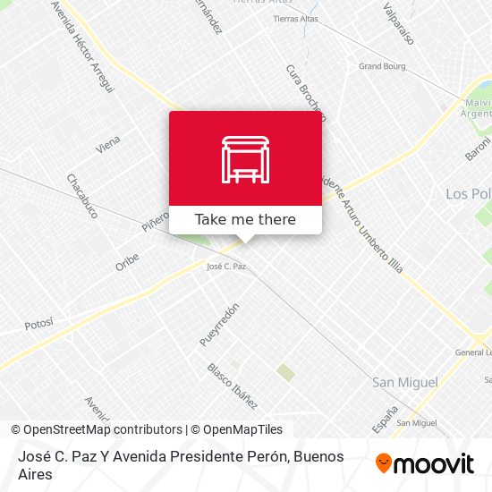 Mapa de José C. Paz Y Avenida Presidente Perón