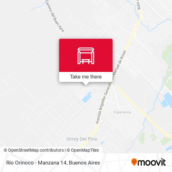Río Orinoco - Manzana 14 map