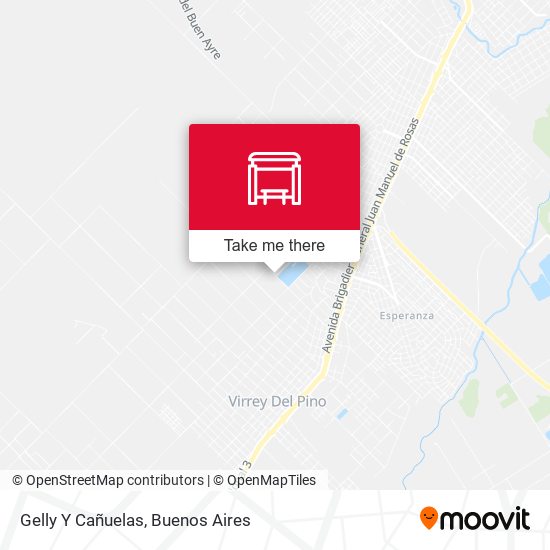 Gelly Y Cañuelas map