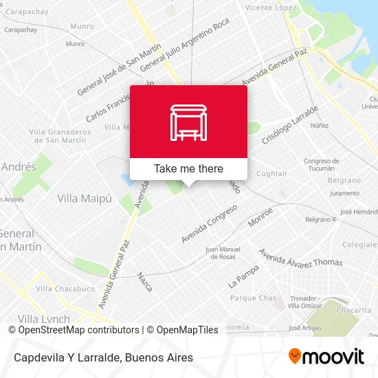 Capdevila Y Larralde map