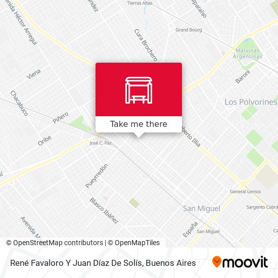 René Favaloro Y Juan Díaz De Solís map
