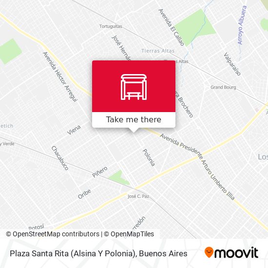 Mapa de Plaza Santa Rita (Alsina Y Polonia)