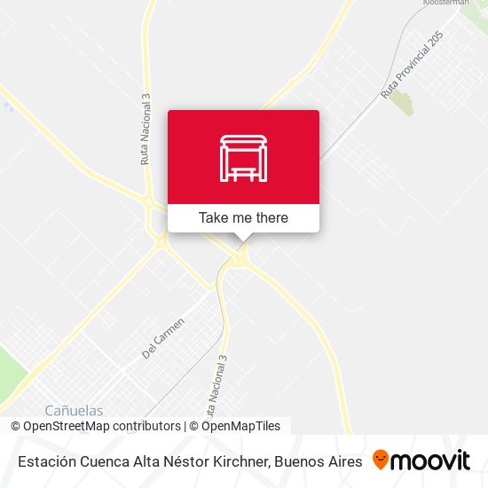 Estación Cuenca Alta Néstor Kirchner map