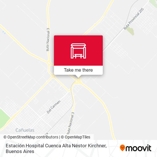 Mapa de Estación Hospital Cuenca Alta Néstor Kirchner