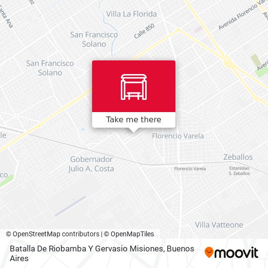 Mapa de Batalla De Riobamba Y Gervasio Misiones