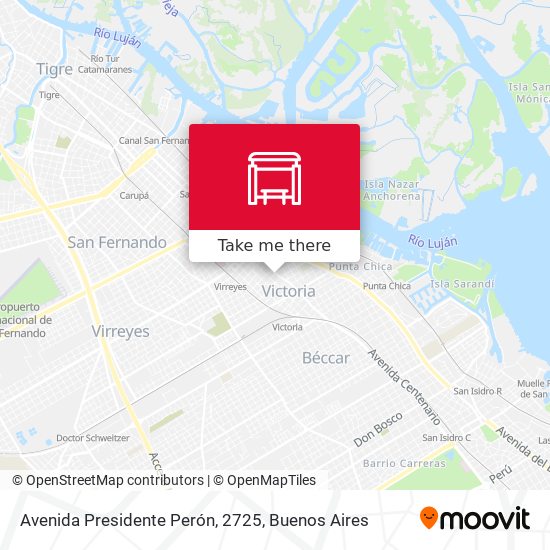 Mapa de Avenida Presidente Perón, 2725
