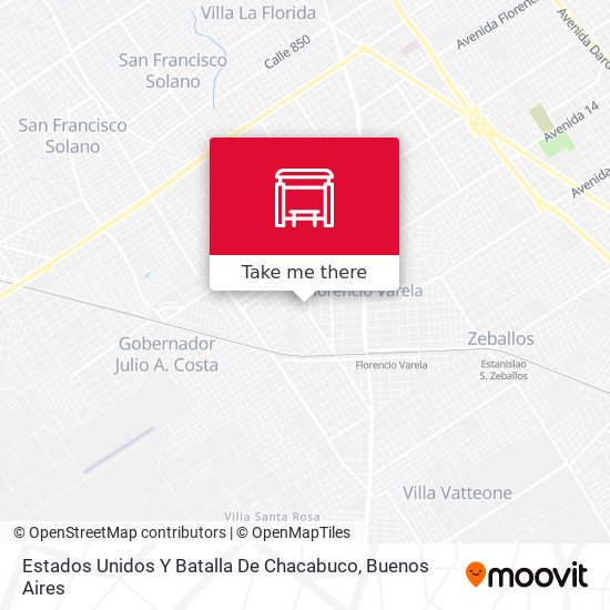 Estados Unidos Y Batalla De Chacabuco map