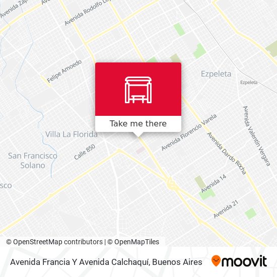 Avenida Francia Y Avenida Calchaquí map