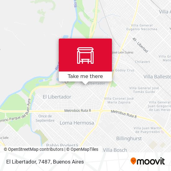 El Libertador, 7487 map