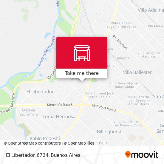 El Libertador, 6734 map