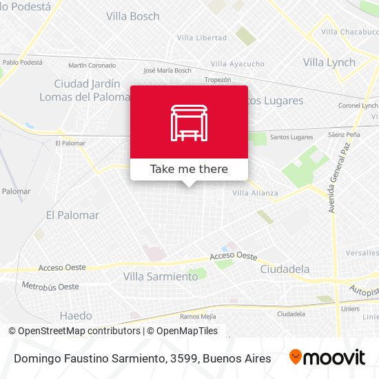 Domingo Faustino Sarmiento, 3599 map
