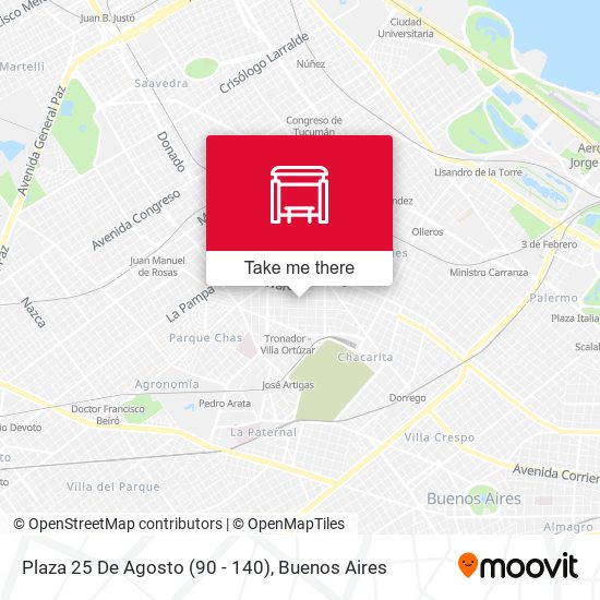 Mapa de Plaza 25 De Agosto (90 - 140)