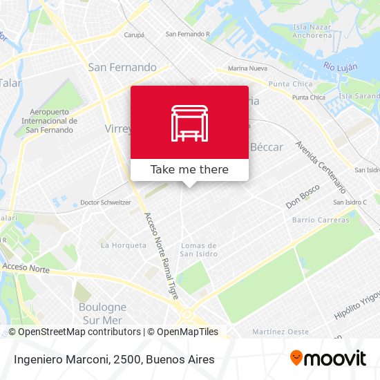 Ingeniero Marconi, 2500 map