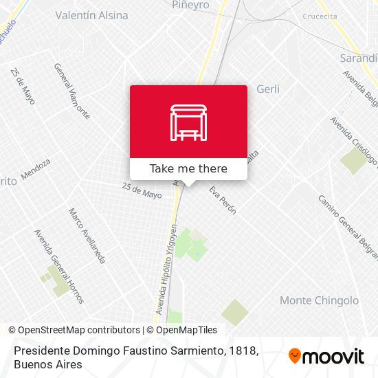 Mapa de Presidente Domingo Faustino Sarmiento, 1818