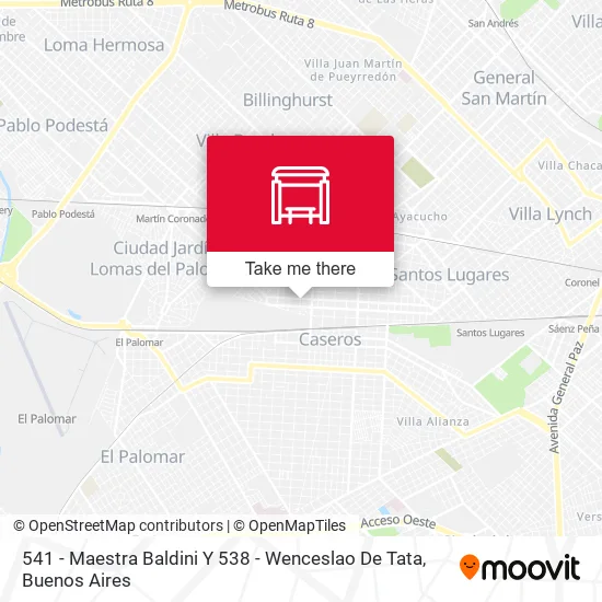 541 - Maestra Baldini Y 538 - Wenceslao De Tata map