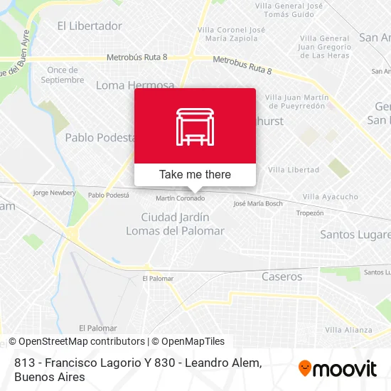 Mapa de 813 - Francisco Lagorio Y 830 - Leandro Alem