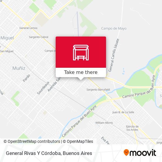 Mapa de General Rivas Y Córdoba