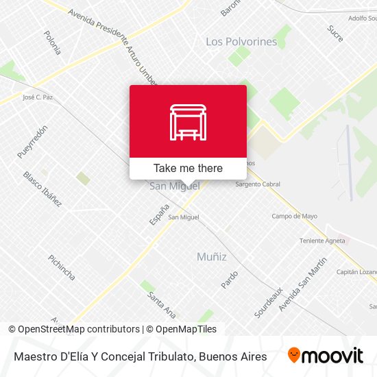 Mapa de Maestro D'Elía Y Concejal Tribulato