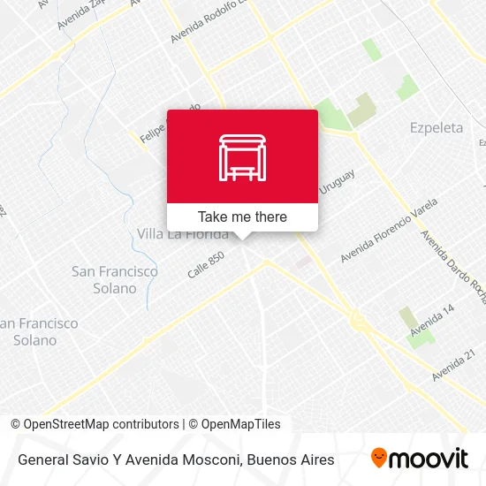 General Savio Y Avenida Mosconi map