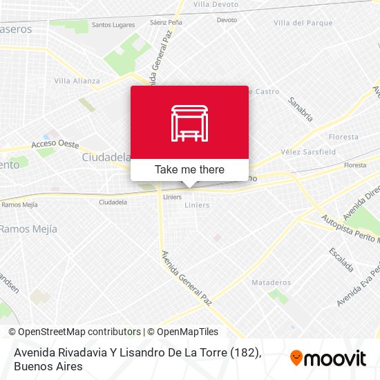 Avenida Rivadavia Y Lisandro De La Torre (182) map