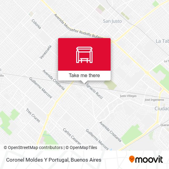 Mapa de Coronel Moldes Y Portugal