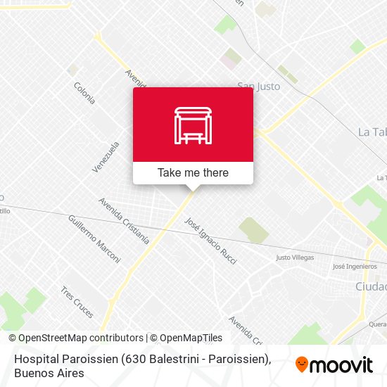 Hospital Paroissien (630 Balestrini - Paroissien) map