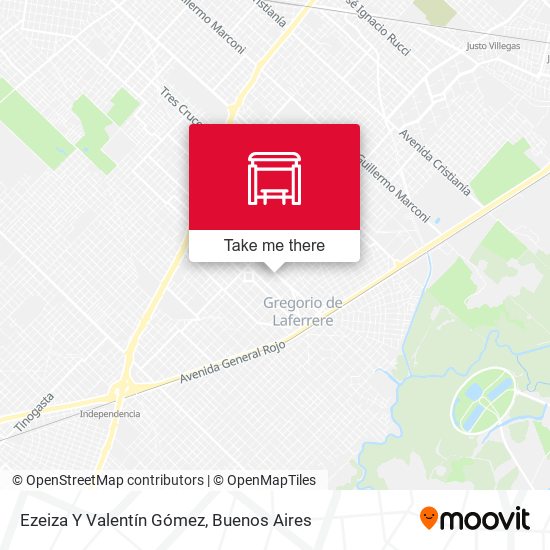Mapa de Ezeiza Y Valentín Gómez