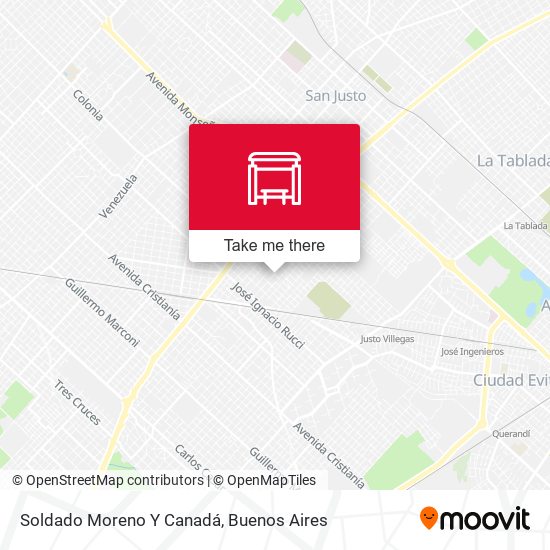 Soldado Moreno Y Canadá map